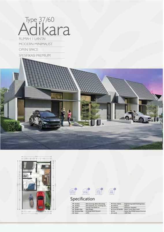 dijual rumah jl poros makassar maros