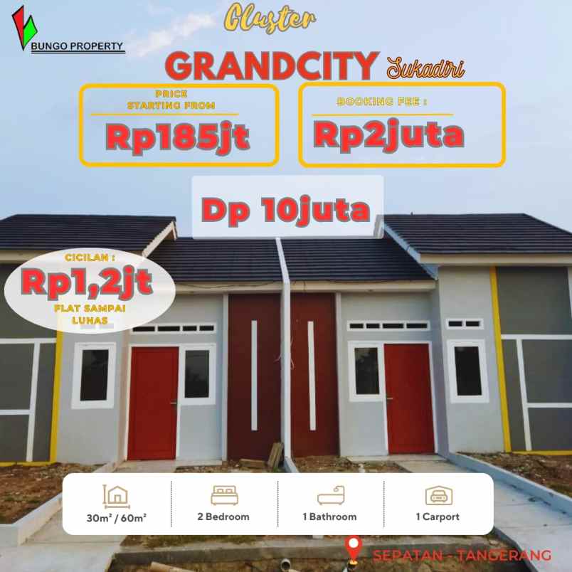 dijual rumah jl raya pakuhaji rawa
