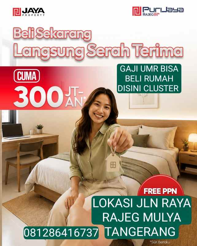 dijual rumah jl raya rajeg mulya tangerang