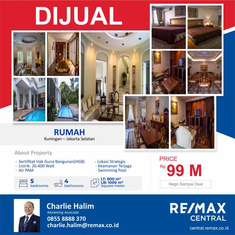 dijual rumah mewah 2 lantai kuningan jakarta selatan