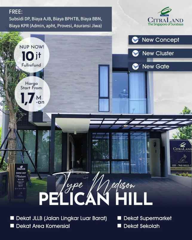dijual rumah pelican hill citraland