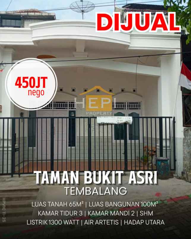 dijual rumah perum taman bukit asri