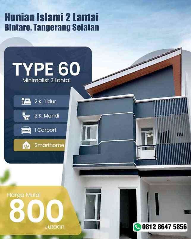 Rumah Murah Bintaro Mulai 800 Jt-an Dekat Pintu Tol Jkt - Serpong