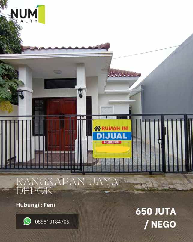 dijual rumah rangkapan jaya depok