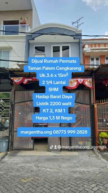 dijual rumah taman palem lestari