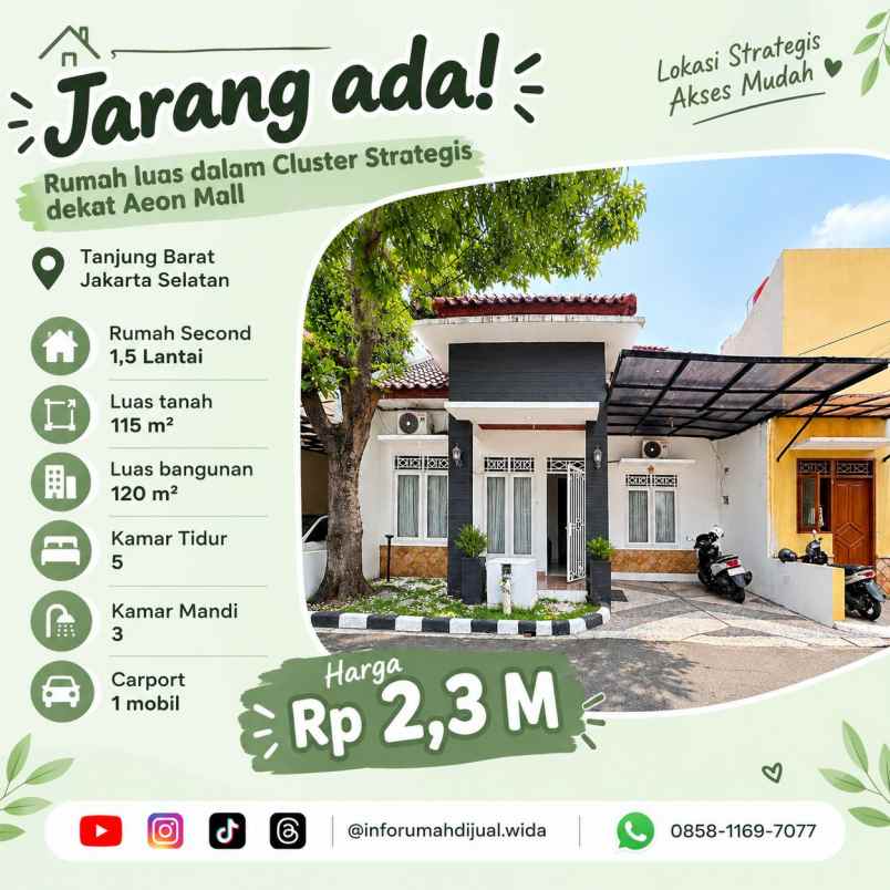 dijual rumah tanjung barat