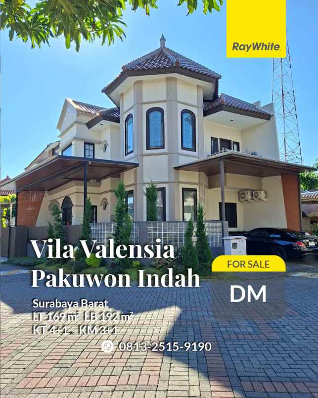 dijual rumah vila valensia pakuwon indah