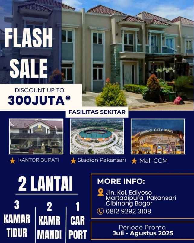 dijual rumah wartawangsa residence jl