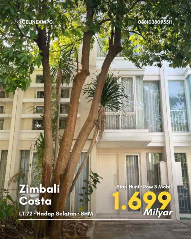 dijual rumah zimbali costa