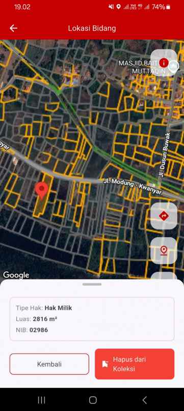 dijual tanah bu cepat