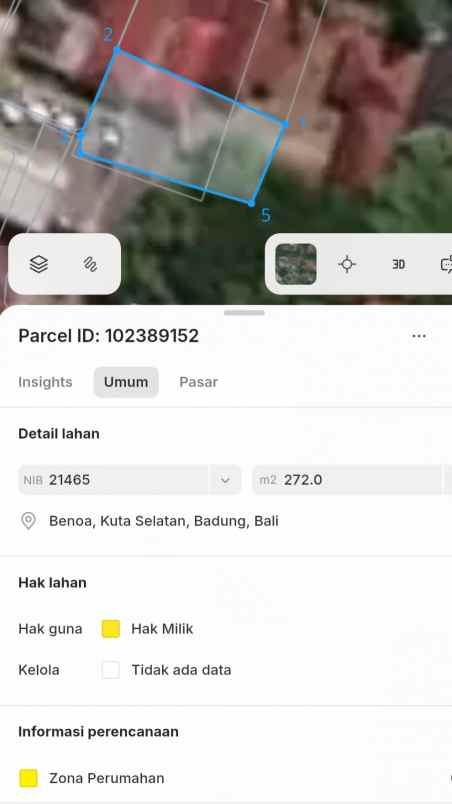 dijual tanah bukukan sari