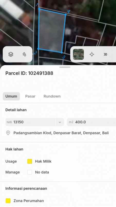 dijual tanah citra land