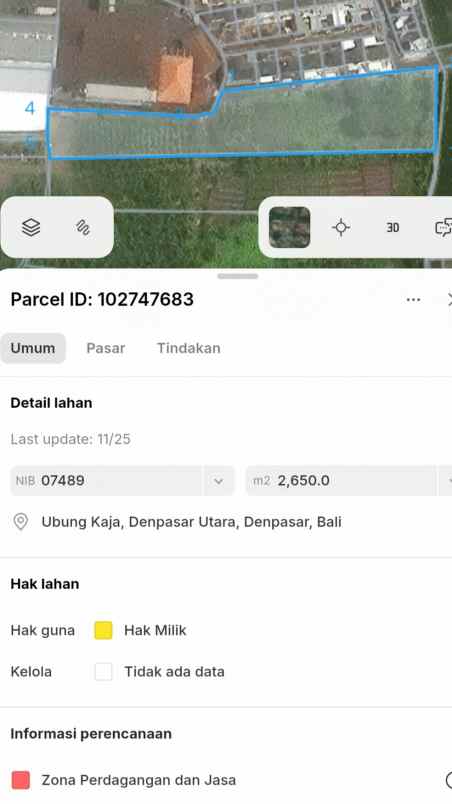 dijual tanah depan citra land cargo