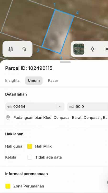 dijual tanah gn soputan