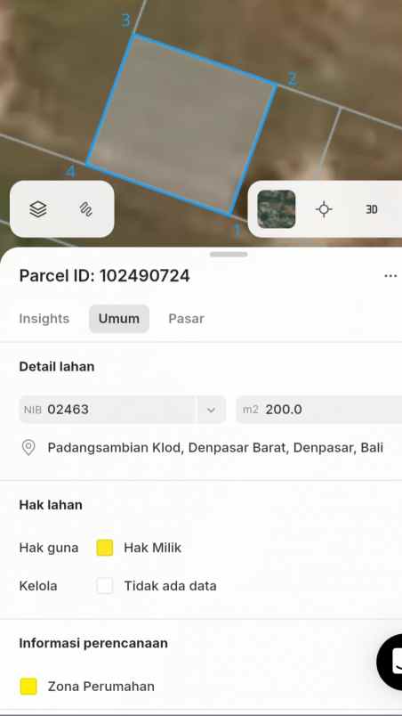 dijual tanah gn soputan