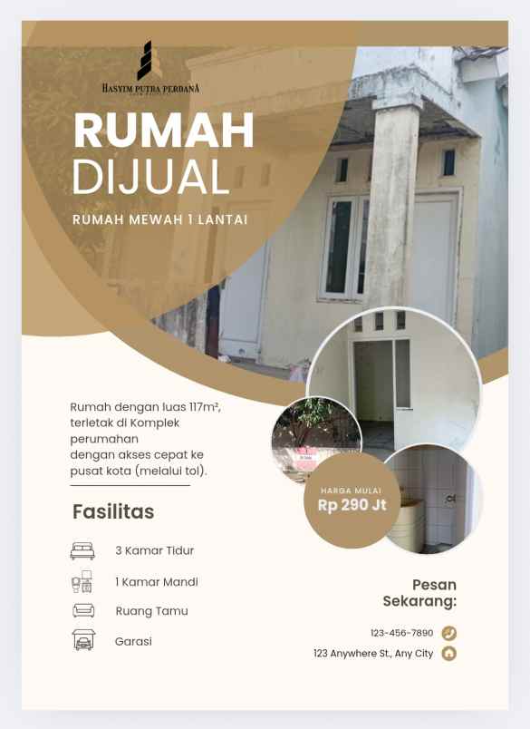 dijual tanah hook bonus rumah ex kantor pemasaran