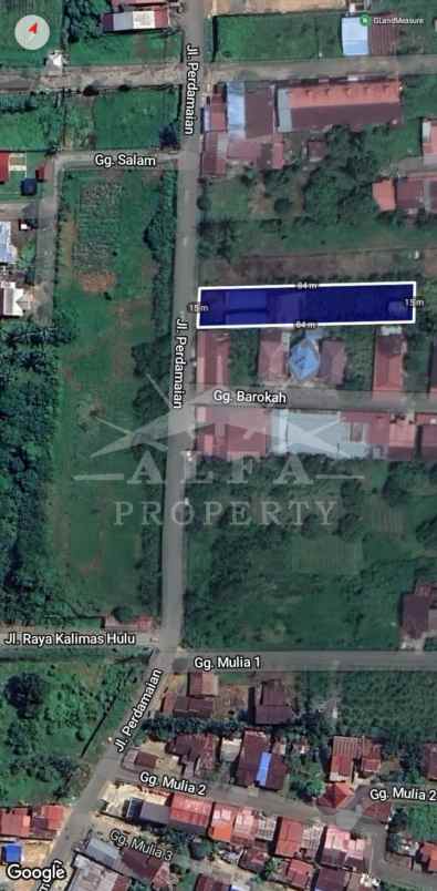 dijual tanah jalan perdamaian