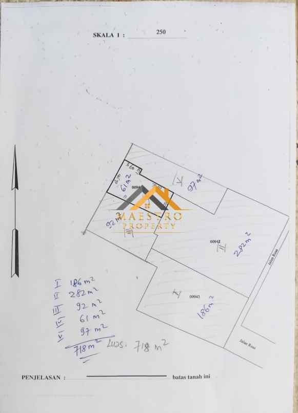 dijual tanah jalan rusa