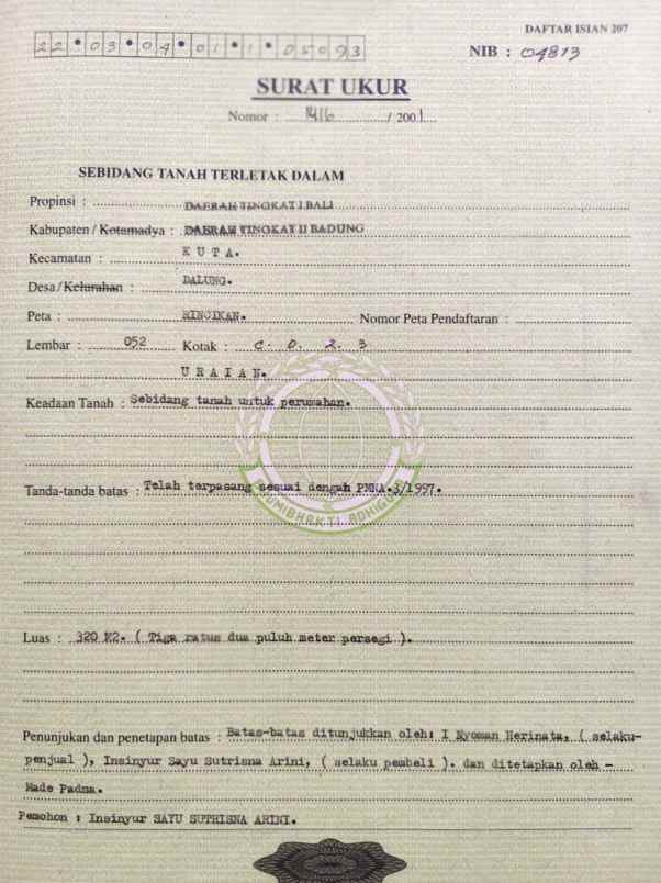 dijual tanah jl beringin