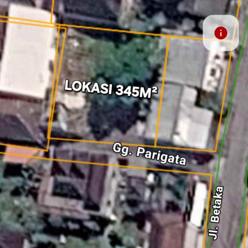 dijual tanah jl betaka