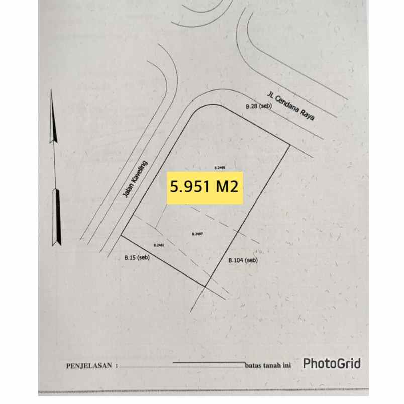 dijual tanah jl kenari jaya