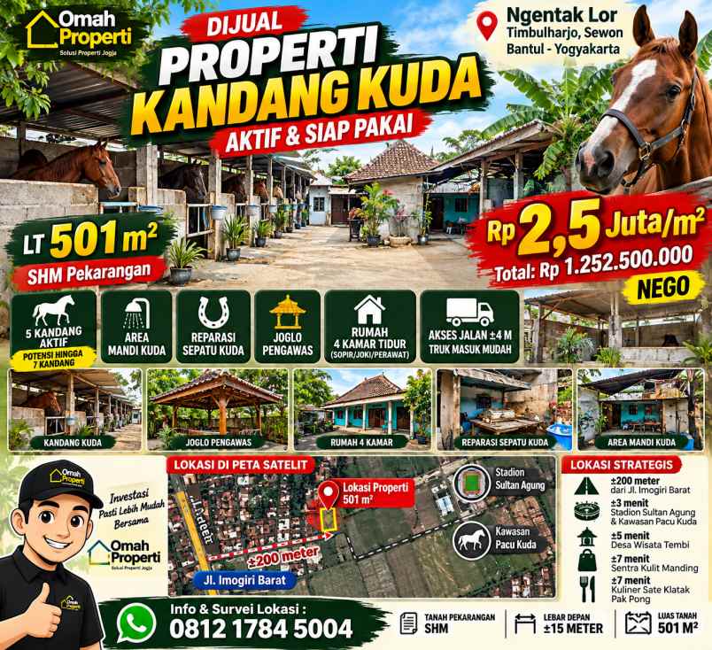 dijual tanah jl pacar ngentak lor