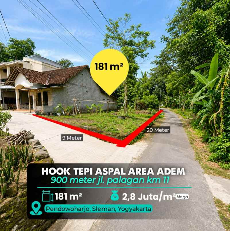 dijual tanah jl palagan km 11