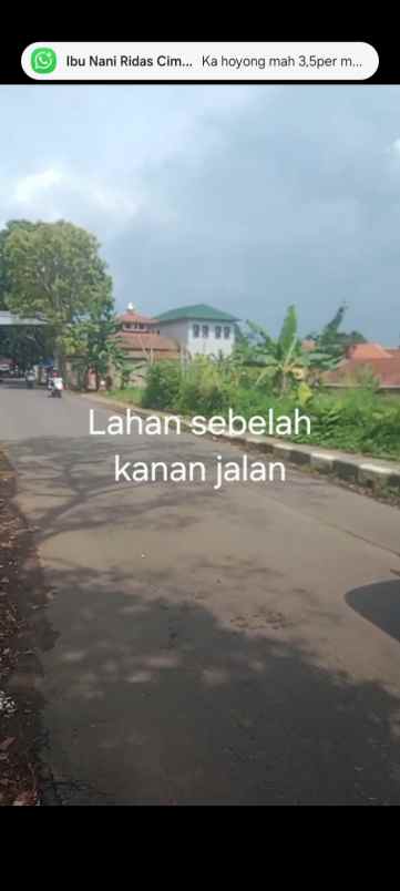 dijual tanah jl permana citeureup