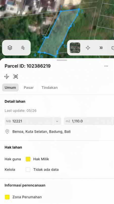 dijual tanah jl siligita nusa dua