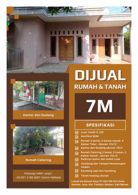 dijual tanah kp buwek raya rt 002 rw