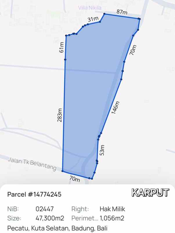 dijual tanah labuansait