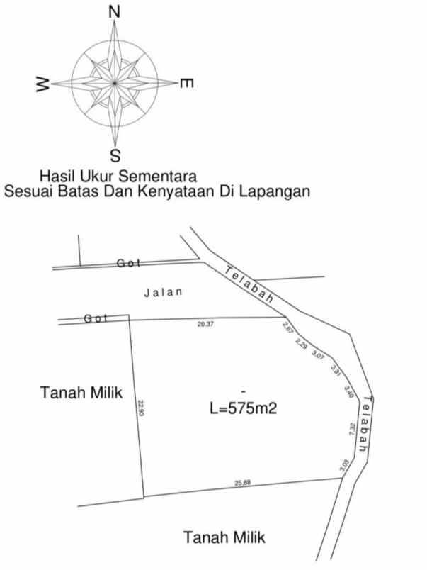 dijual tanah muding gatsu barat