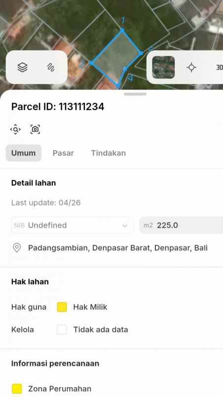 dijual tanah padangsambian gatsu barat