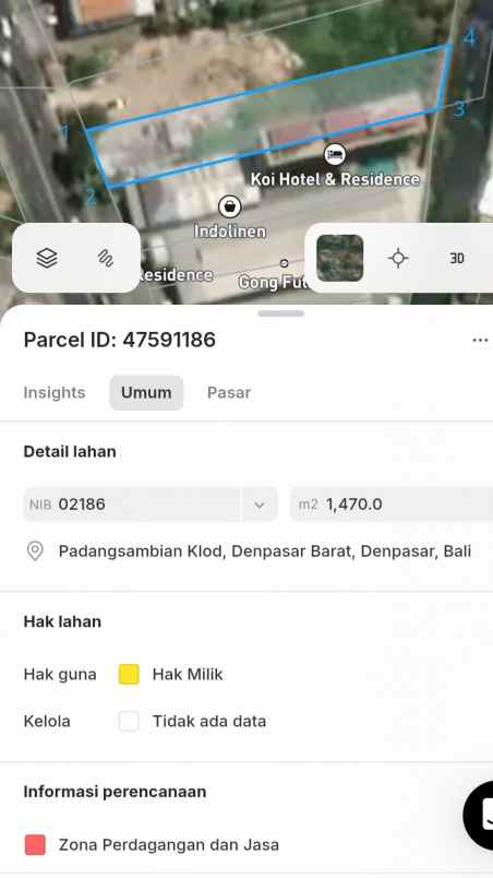 dijual tanah padangsambian kelod