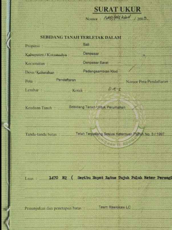 dijual tanah padangsambian kelod