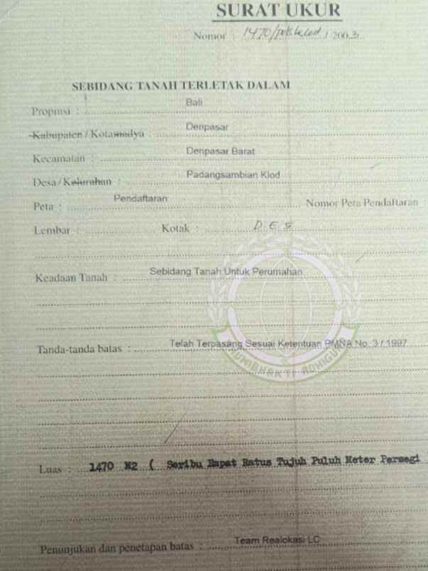 dijual tanah padangsambian kelod