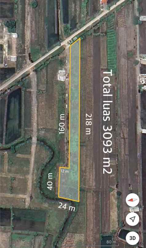 dijual tanah pranti kedamean gresik