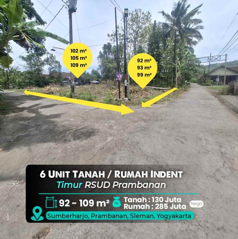 dijual tanah rsud prambanan
