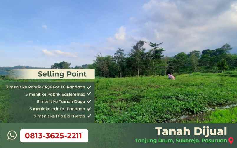 dijual tanah tanjung sari tanjung arum