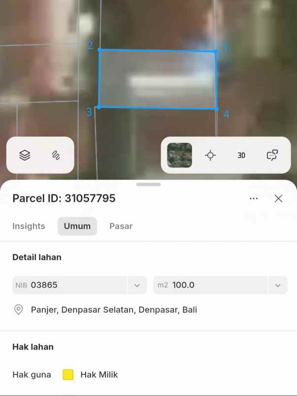 dijual tanah tukad barito tukad batanghari