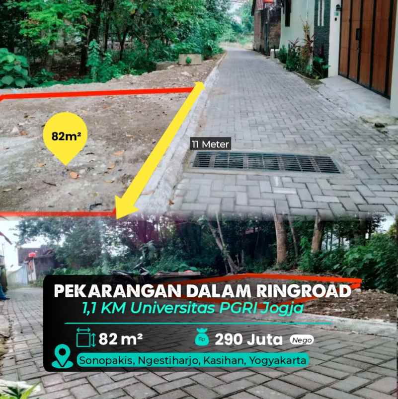 dijual tanah universitas pgri