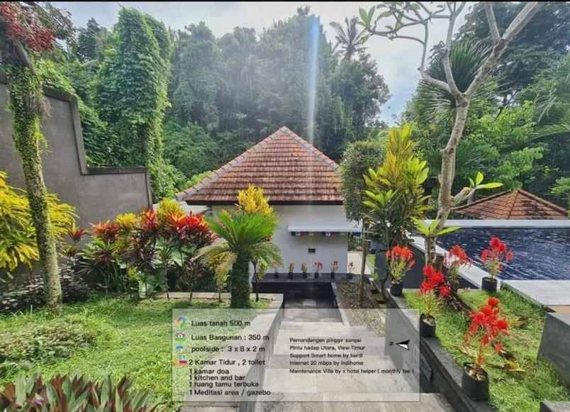 Dijual Villa Cantik View Sungai Dan Sawah Dekat Pusat Kota Tabanan