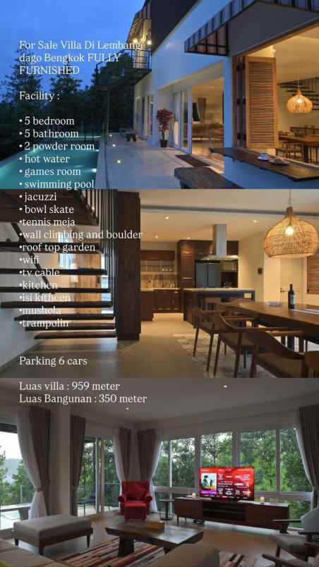 dijual villa lembang dago bengkok