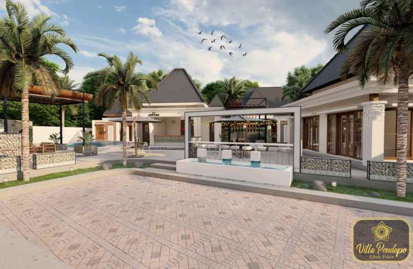 dijual villa mewah tanah luas di borobudur