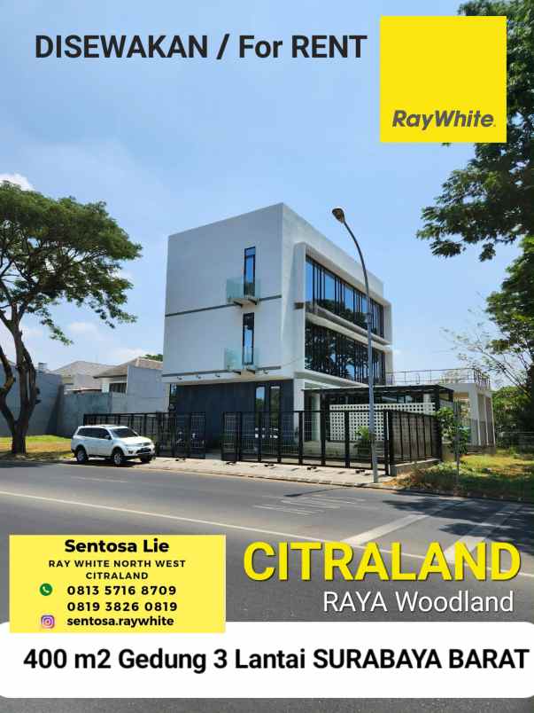 disewakan ruko gudang kantor jalan raya woodland citraland