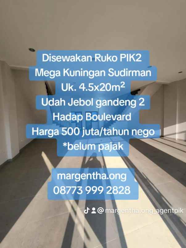 disewakan ruko gudang kantor pantai indah kapuk jakarta