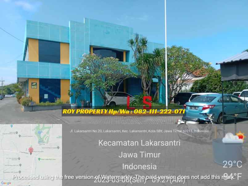 disewakan tanah jl lakarsantri kec