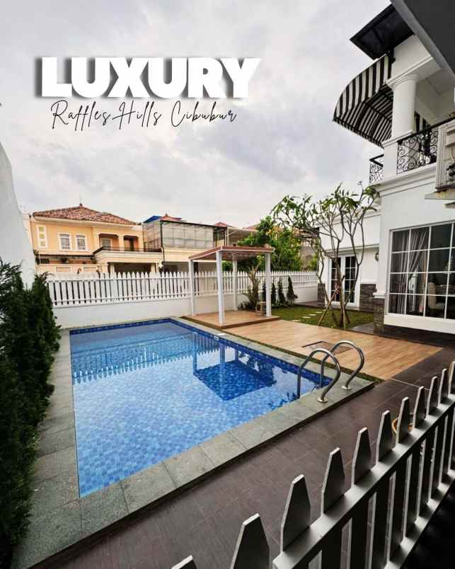 jual rumah hook kolam renang raffles hills cibubur