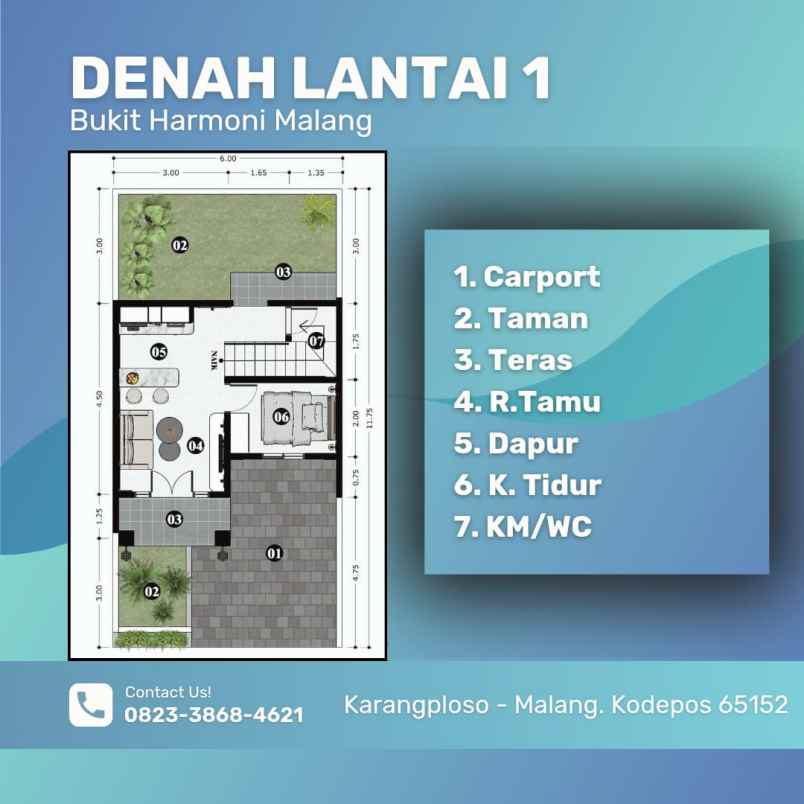 jual rumah malang karangploso dekat batu