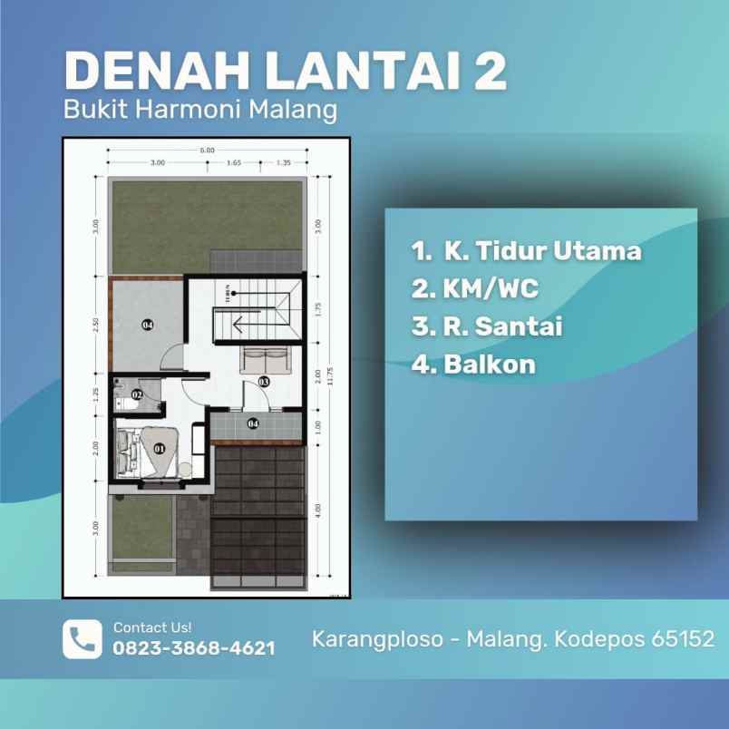 jual rumah malang karangploso dekat batu